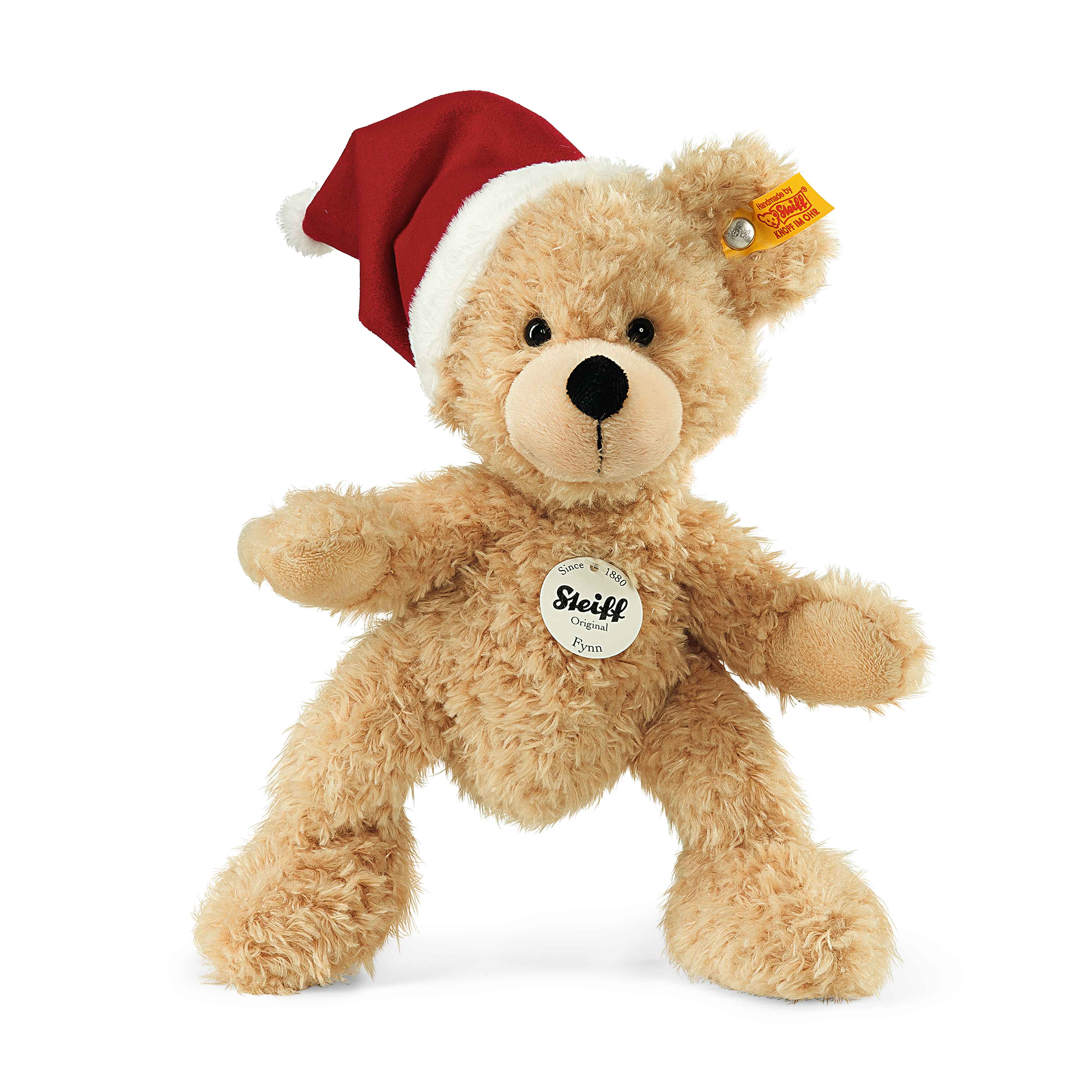 Fynn Teddybär beige 24 cm mit Wintermütze - Auslauf - 