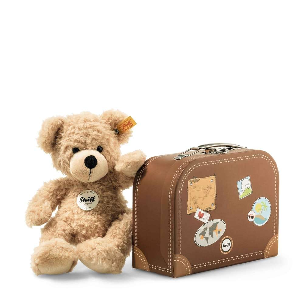 Teddybär Fynn im Koffer