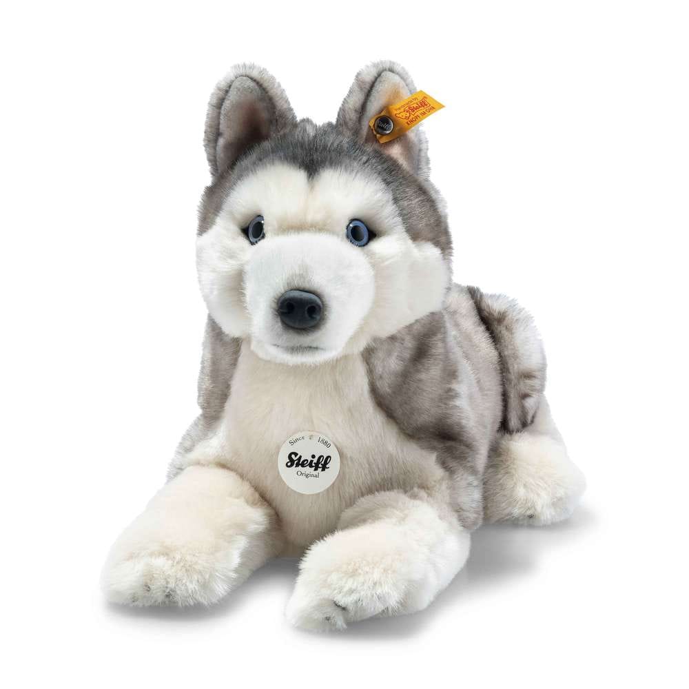 polargebiete-meere-steiff-Bernie-Husky-33-cm-grauweiss-liegend-4001505067891 Bernie Husky 33 cm grau/weiss liegend